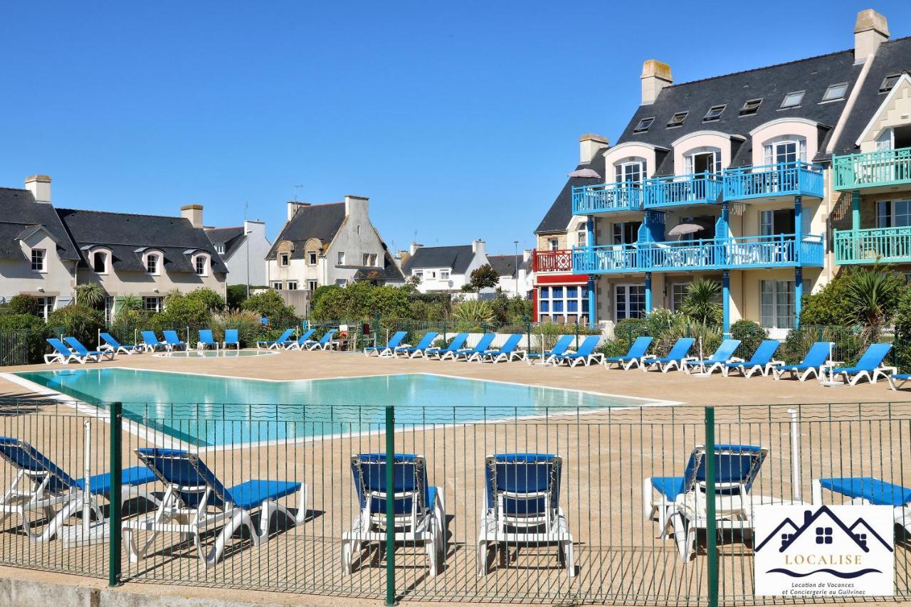 Localise - A06 - Entierement De Plain-Pied Avec Petite Vue Mer - Donnant Sur La Piscine Et Le Jardin - Wifi Inclus - Draps Inclus - Guilvinec Luaran gambar